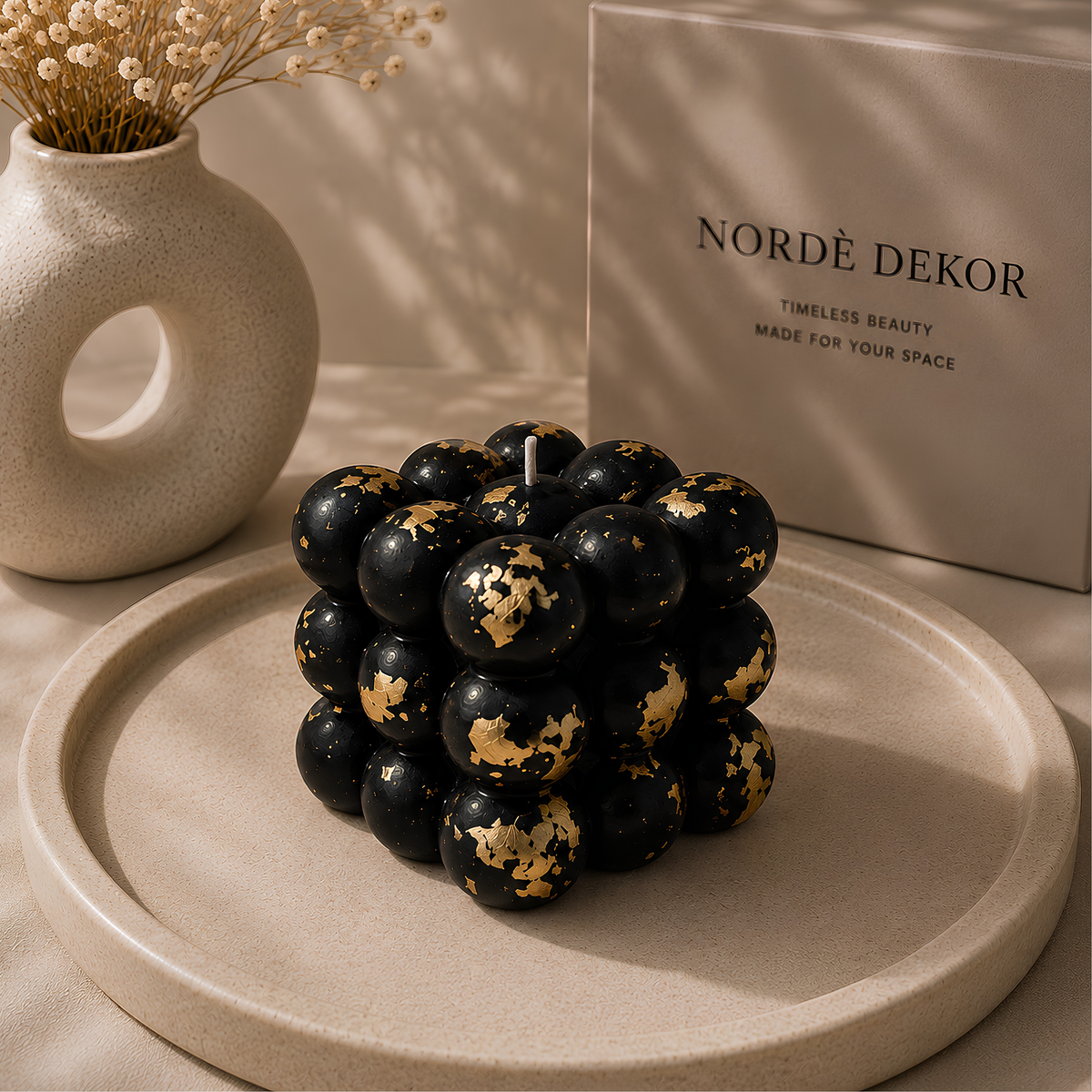 Nordè Black and White Bubble Cube Set (Gold Leaf Edition)