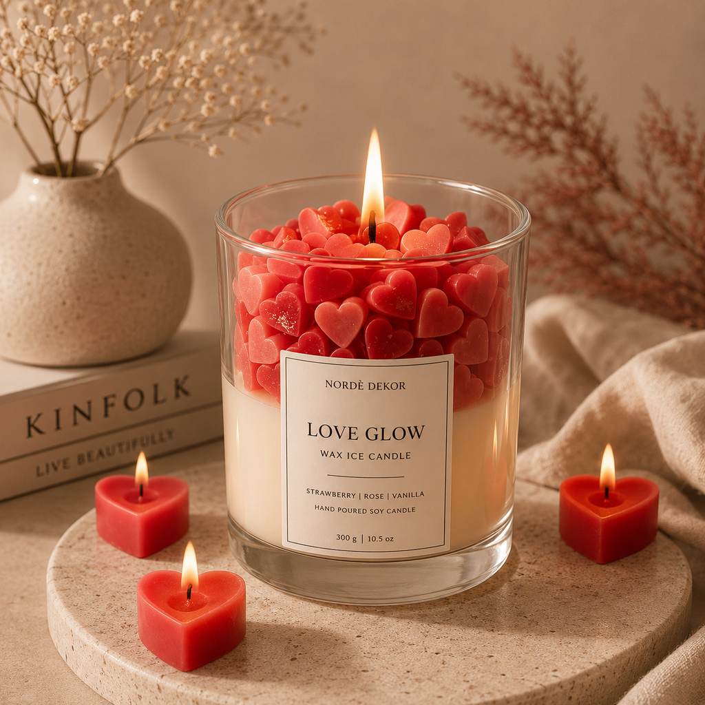 Norde Dekor Love Glow Wax Ice Candle