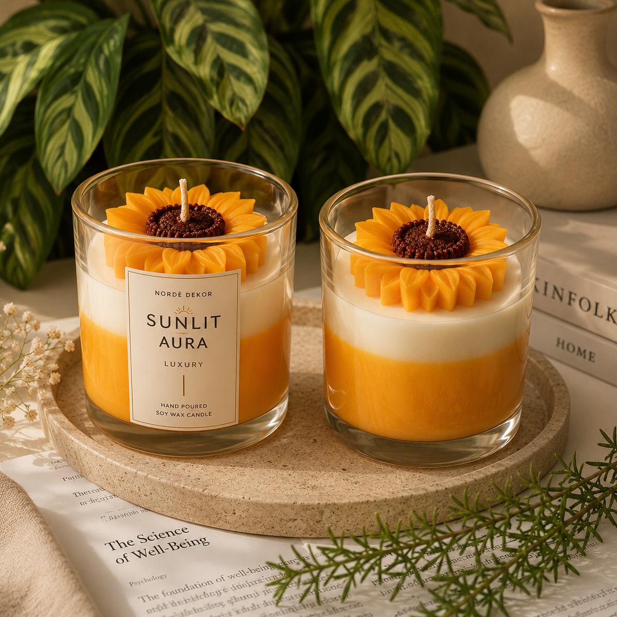 Norde Dekor Wax Ice Candle lifestyle