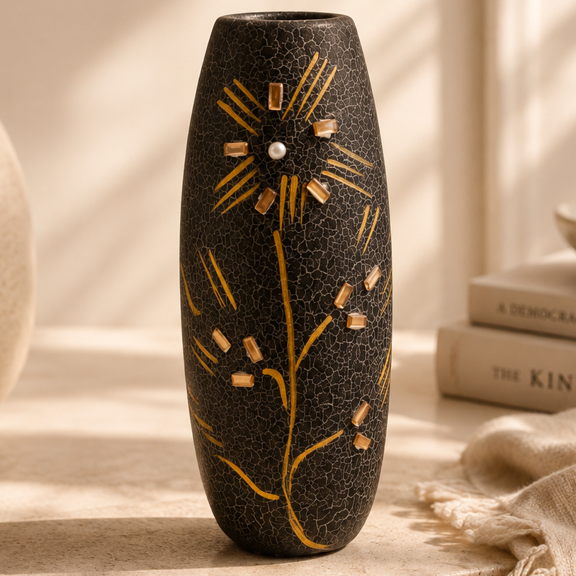 Noir Élan — Sculptural Vase Set