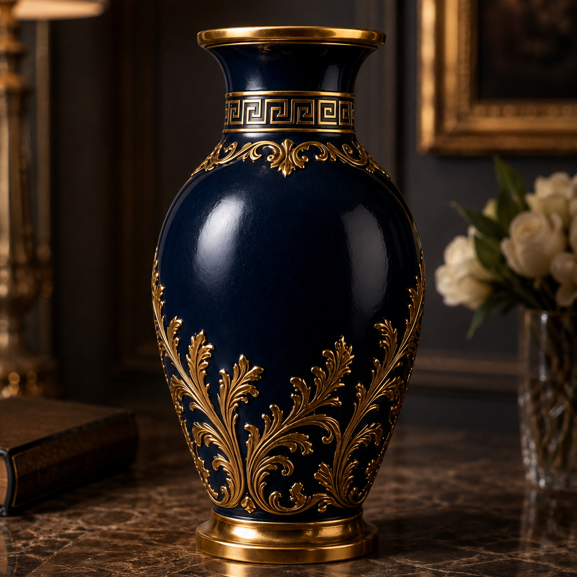The Royal Blue Statement Vase