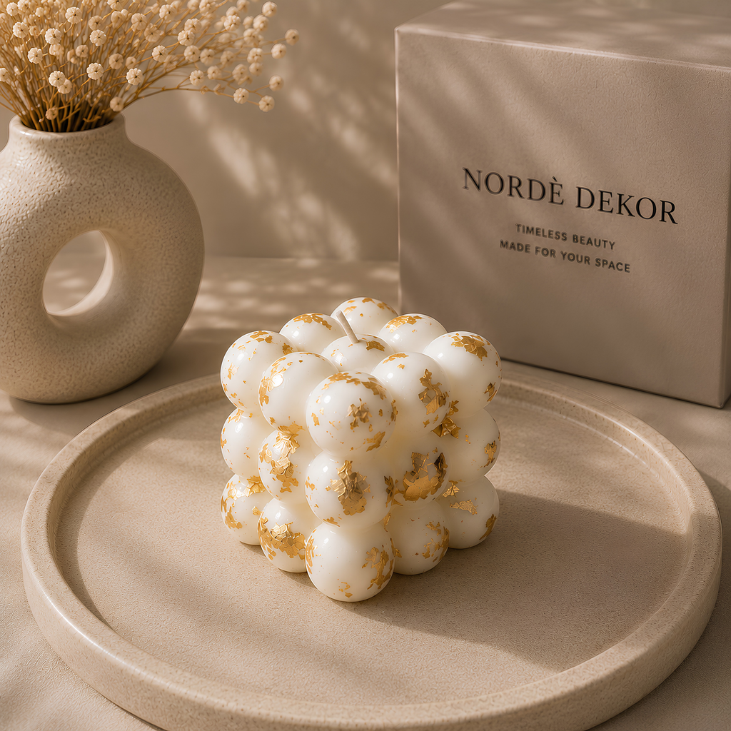 Nordè Black and White Bubble Cube Set (Gold Leaf Edition)