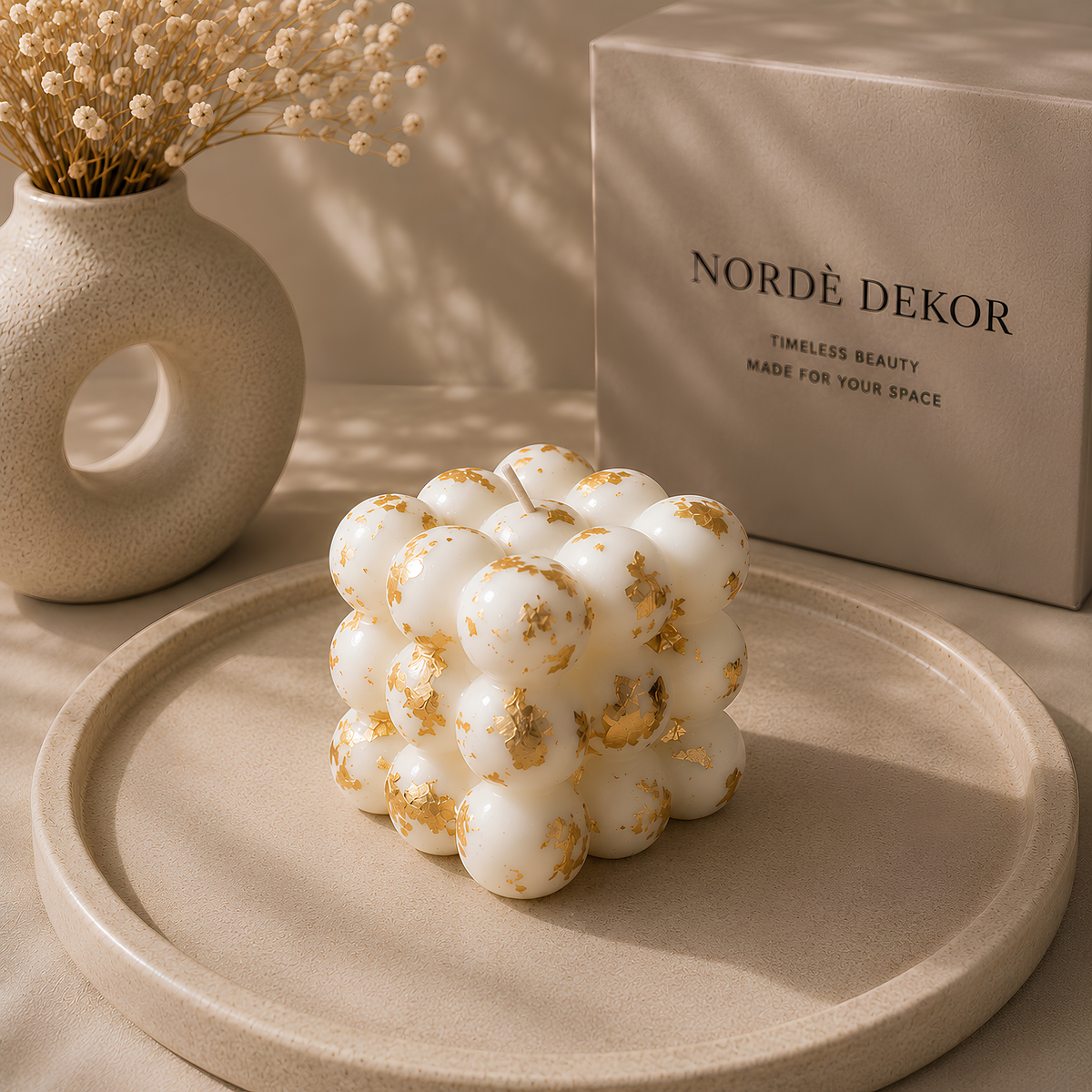 Nordè Black and White Bubble Cube Set (Gold Leaf Edition)