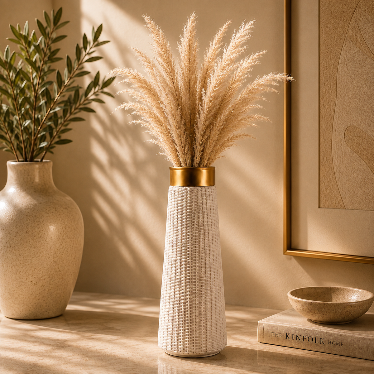 Noir Élégance Floor Vase