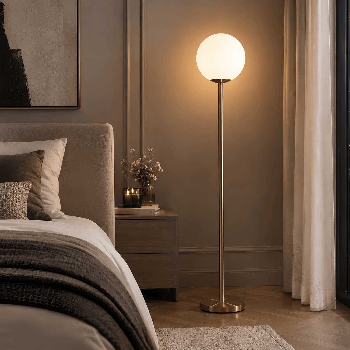 NORDÈ ÉCLAT™ Sculptural Glass Globe Floor Lamp